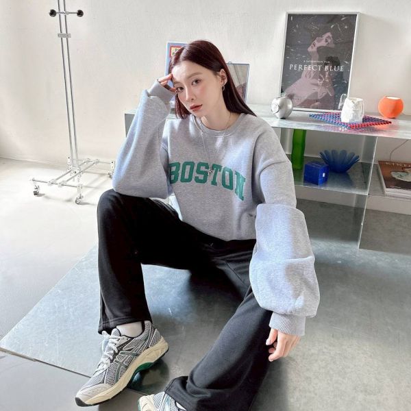 【現貨+預購】BOSTON印花刷毛大學Tee 