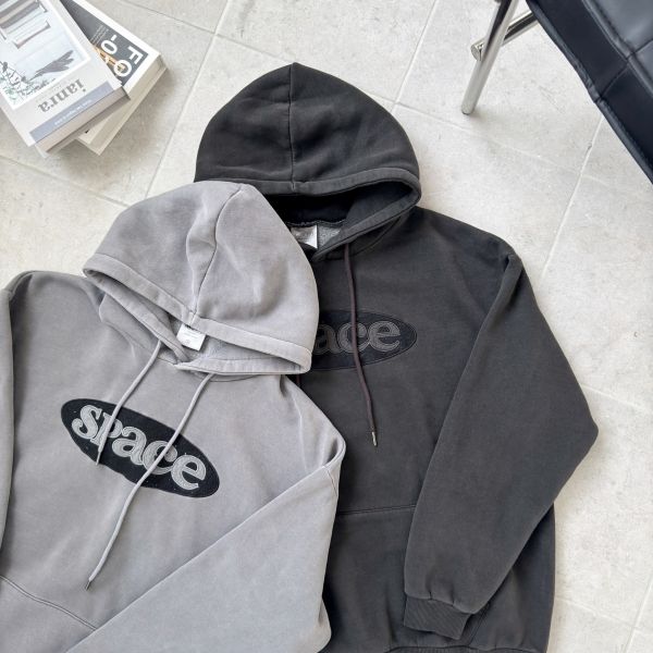 SPACE刺繡圓標水洗帽Tee 