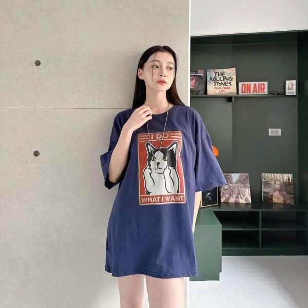 【現貨】I DO中指狗狗問候短Tee 