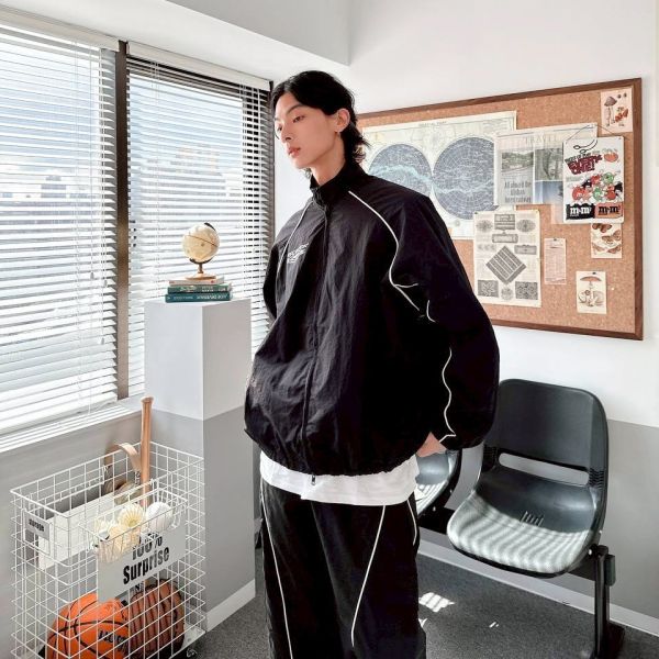 【現貨】PERCEPTION小立領拼接風衣外套 