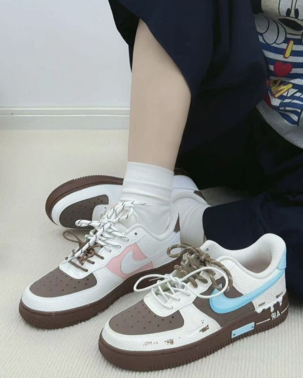 【訂製款】Nike Air Force1莓果奶昔巧克力 / 海鹽奶昔巧克力 - 男女款 