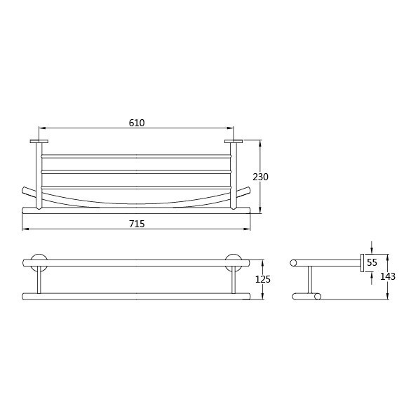 【凱撒】置物毛巾架 