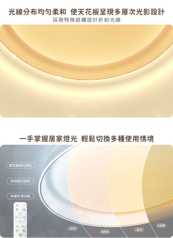 【舞光】暖陽遙控吸頂燈 