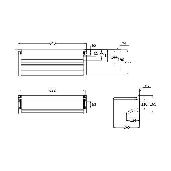【凱撒】活動式置物毛巾架 