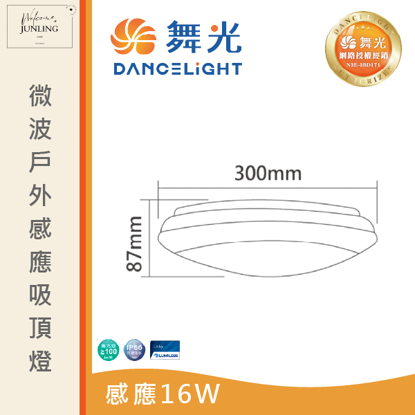 【舞光】微波感應戶外吸頂燈 