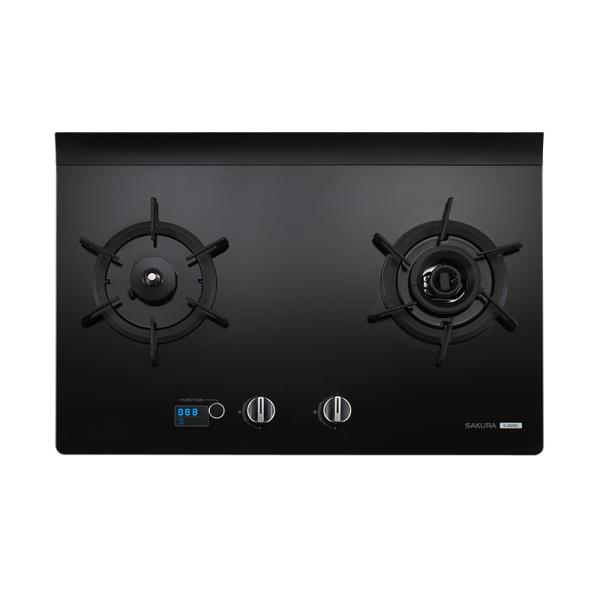 【櫻花】指定通路 智能雙炫火二口玻璃檯面爐 