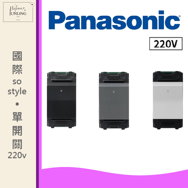 【國際】220V埋入式螢光開關霧色 