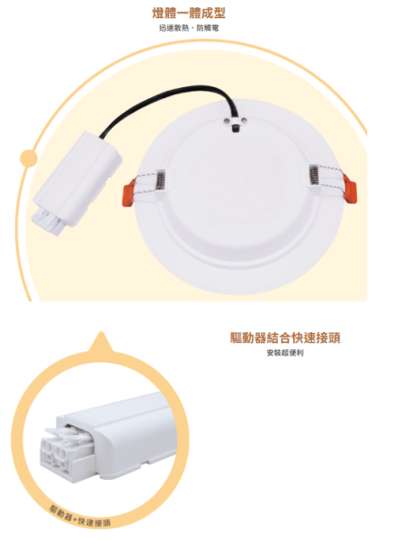 【舞光】15公分索爾崁燈 