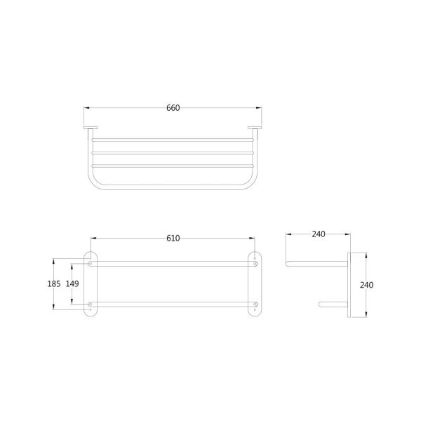 【凱撒】置物毛巾架 