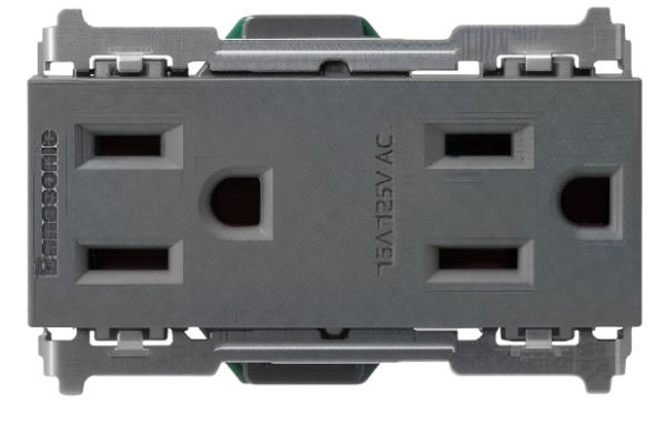 【國際】2.0埋入式附接地雙插座-霧色 