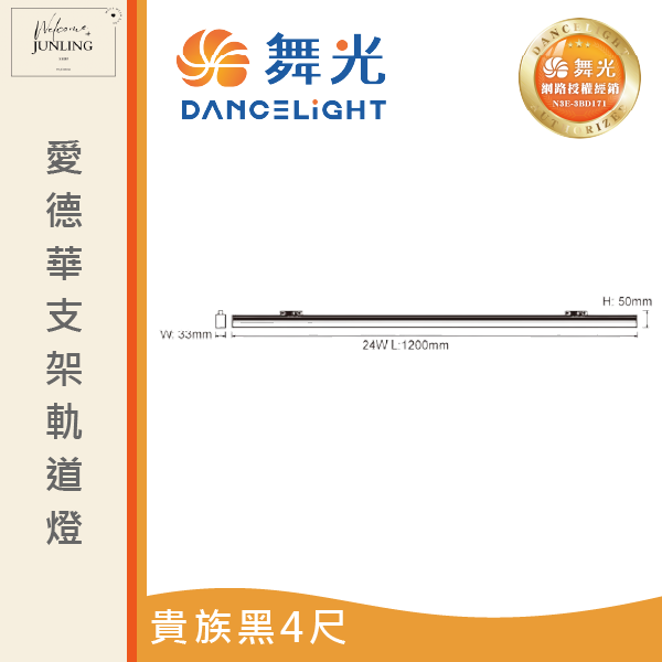 【舞光】愛德華軌道支架燈-貴族黑 