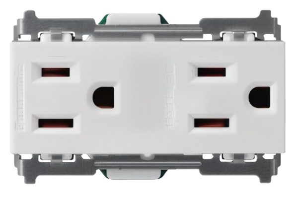 【國際】2.0埋入式附接地雙插座-霧色 