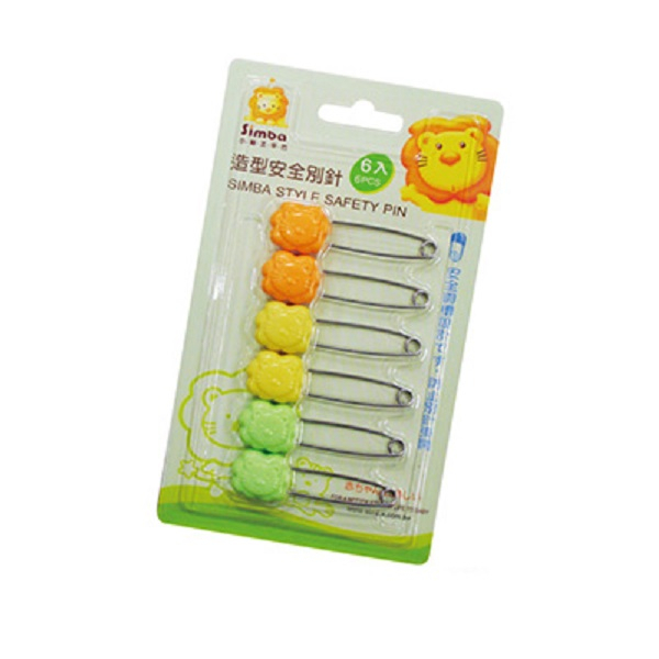 小獅王辛巴 造型安全別針(6入) 