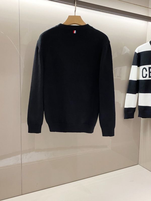 Thm browe 四槓經典男士圓領羊毛衫 