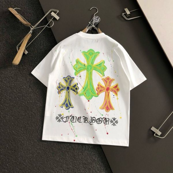 25早春最新經典十字梵文手繪重磅短袖 
