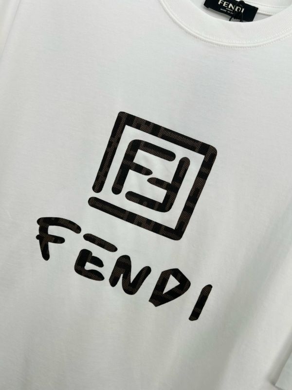 FENDI芬迪春夏新款高克重重磅圓領短袖 