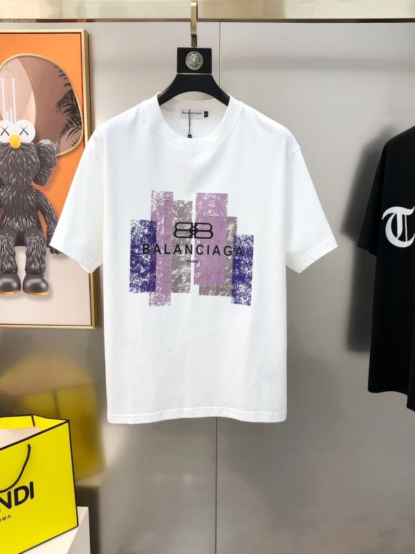 巴黎世家2025春夏新款原單男士圓領短袖T恤 