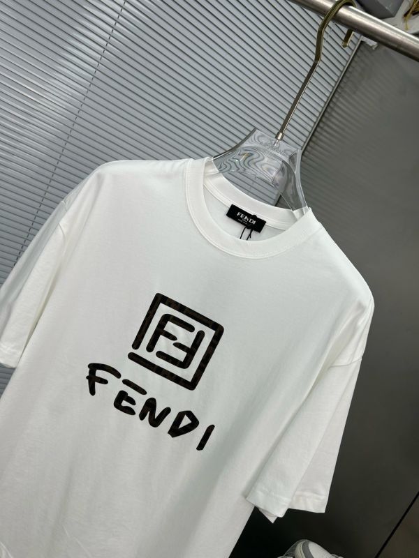 FENDI芬迪春夏新款高克重重磅圓領短袖 