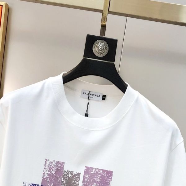 巴黎世家2025春夏新款原單男士圓領短袖T恤 