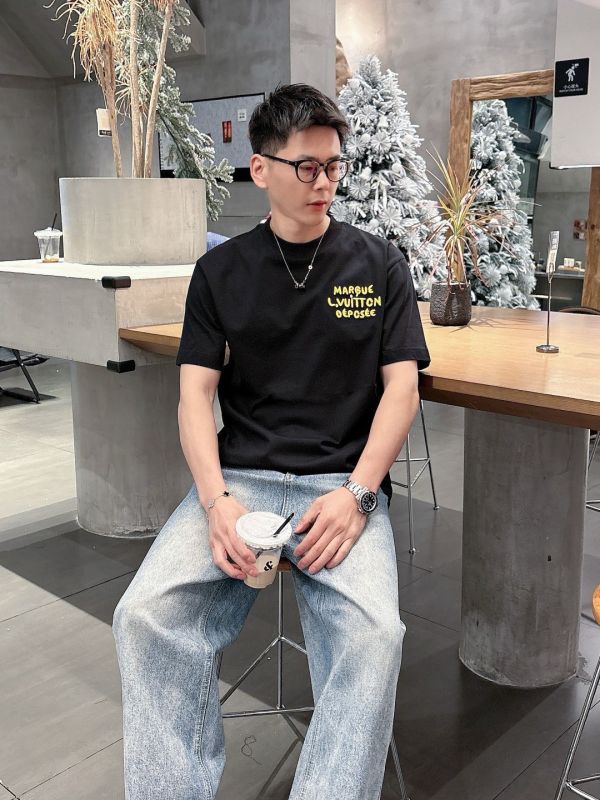 LV 春夏新款棉質圓領短袖T恤 