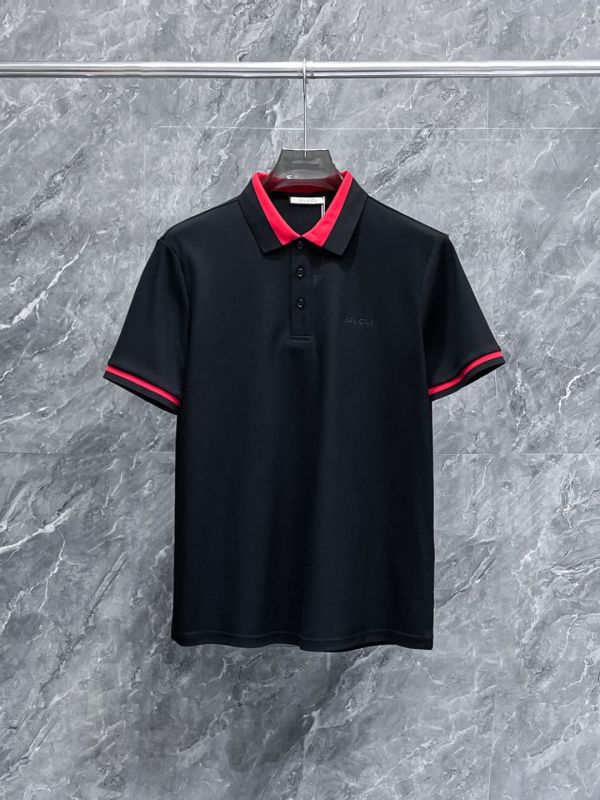 古馳夏季新款字母logo男士翻領Polo衫 