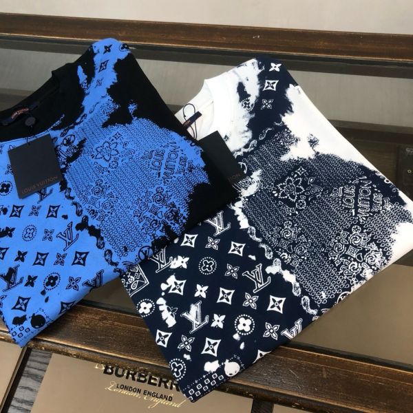 圓領短袖滿版染印花休閒T恤 