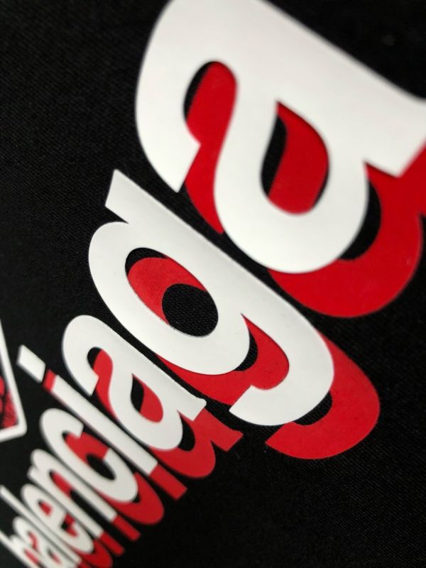 頂級黑色頂級膠印字母重磅短袖 