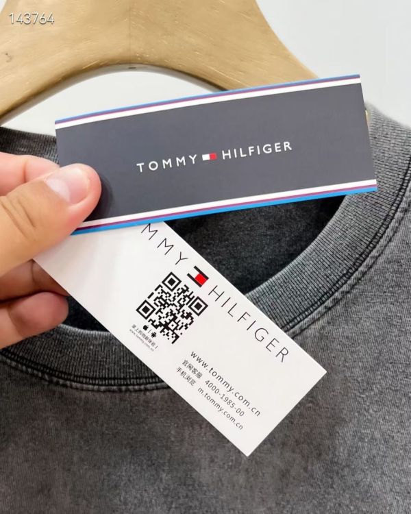 TOMMY湯米蠟染水洗做舊高街情侶款短袖 