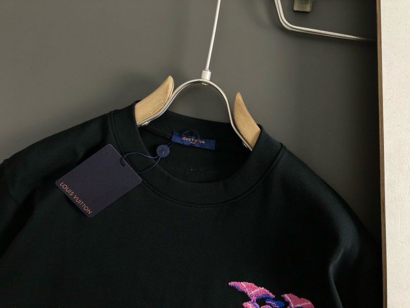 LV經典藍天白雲彩色刺繡重磅短袖 