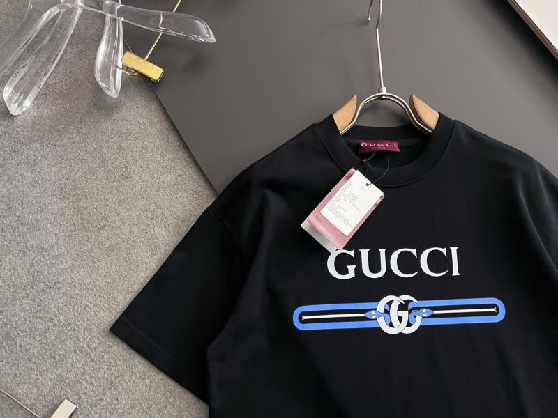 Gucc*春夏新款男女同款短袖T恤 