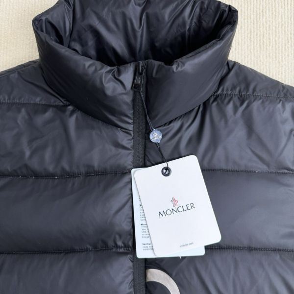 蒙口倒立體字母印花針織拼接連帽羽絨服 