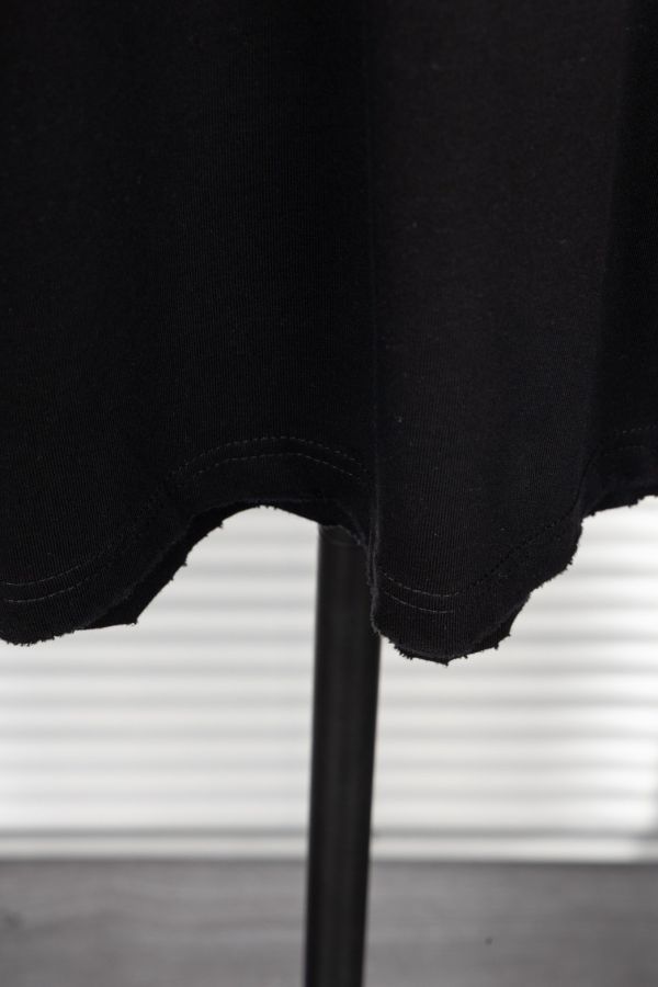 巴黎經典黃膠帶字母拉漿圓領短袖 