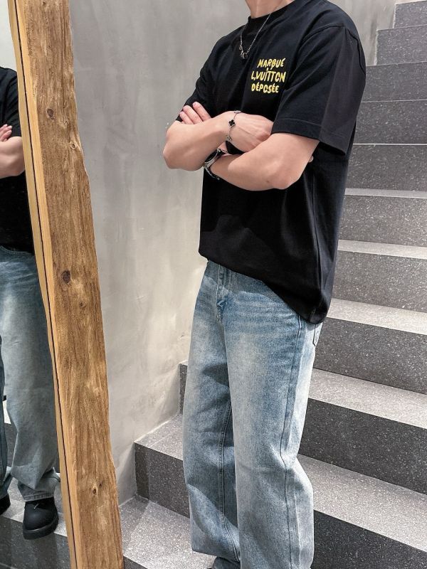 LV 春夏新款棉質圓領短袖T恤 