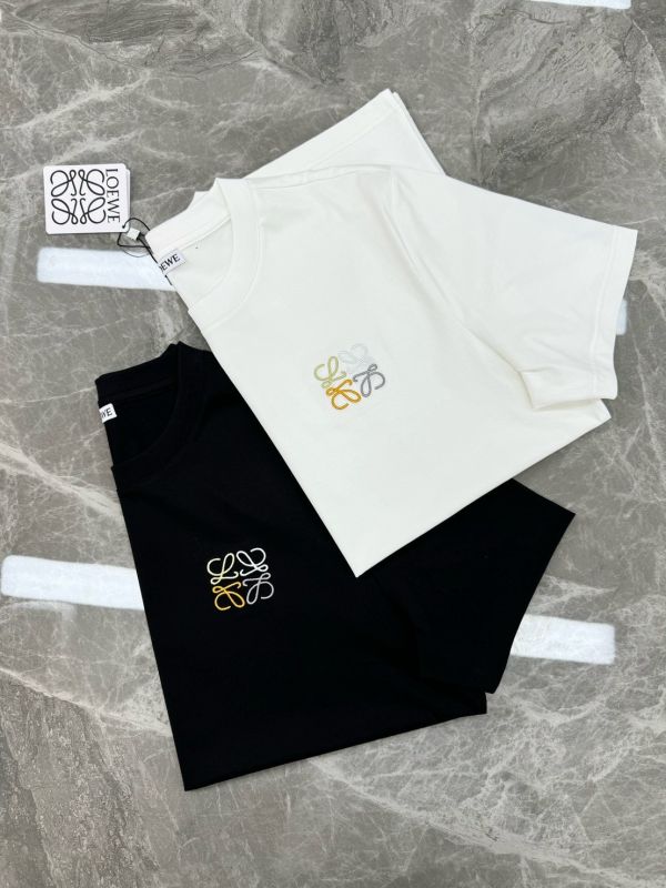 LOEWE羅意威25s春夏絲光棉T恤 