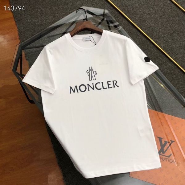 Moncler蒙口2024新款logo硅膠印花短袖T恤 