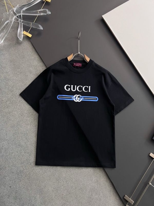 Gucc*春夏新款男女同款短袖T恤 