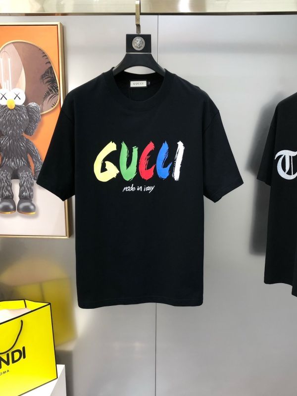 G*cci 古齊2025春夏新款原單男士圓領短袖T恤 