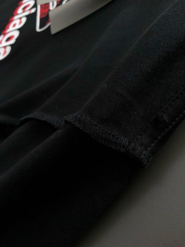 頂級黑色頂級膠印字母重磅短袖 