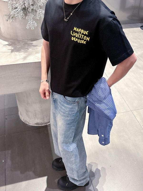 LV 春夏新款棉質圓領短袖T恤 