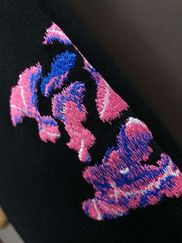 LV經典藍天白雲彩色刺繡重磅短袖 