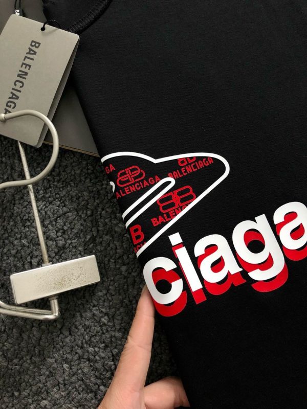 頂級黑色頂級膠印字母重磅短袖 