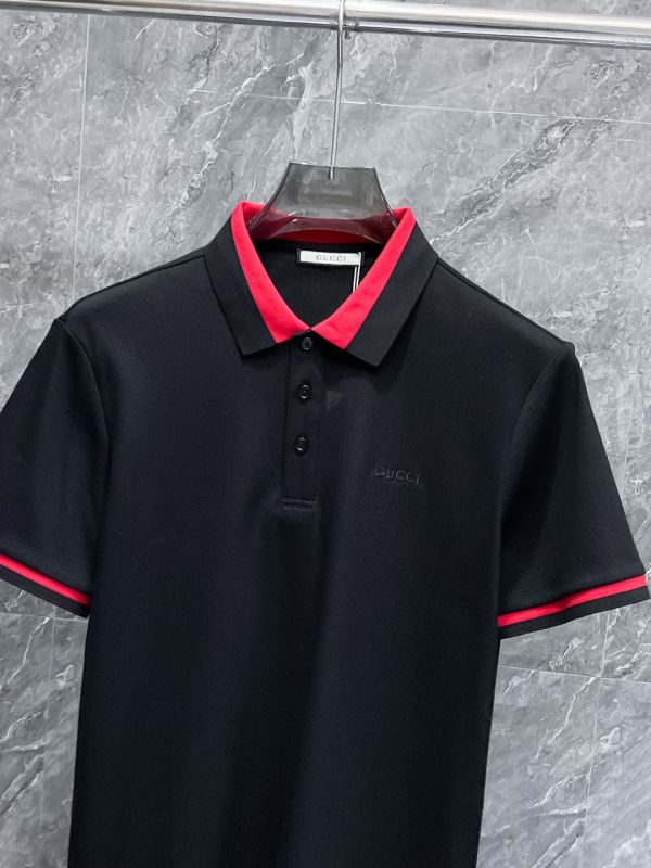 古馳夏季新款字母logo男士翻領Polo衫 