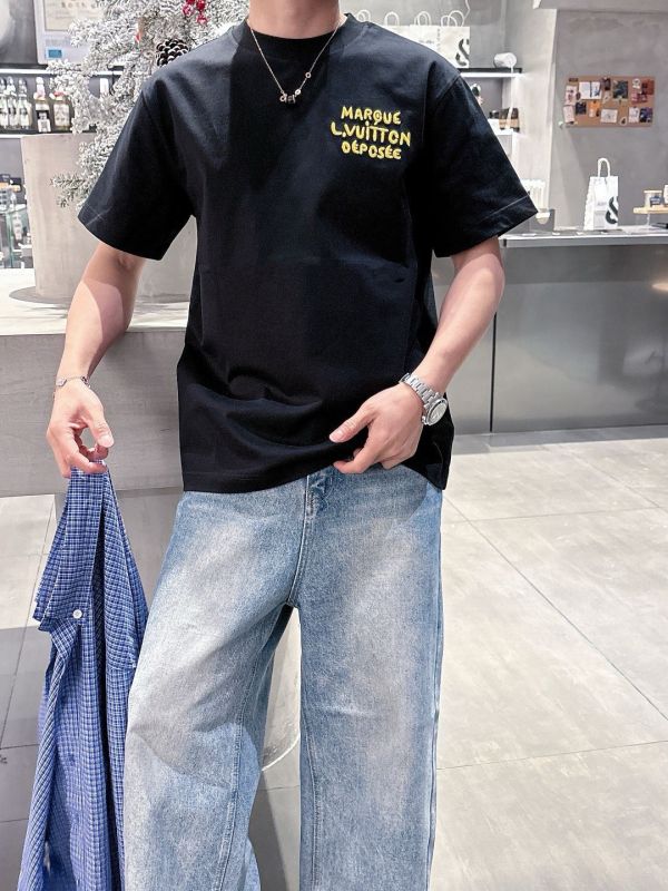 LV 春夏新款棉質圓領短袖T恤 