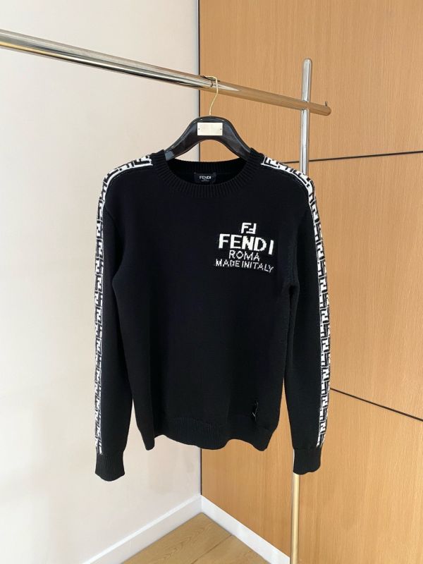 芬迪fendi字母圖案手臂雙F毛衣 
