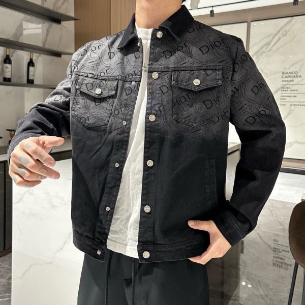 迪奧25早春新款水洗字母牛仔外套 