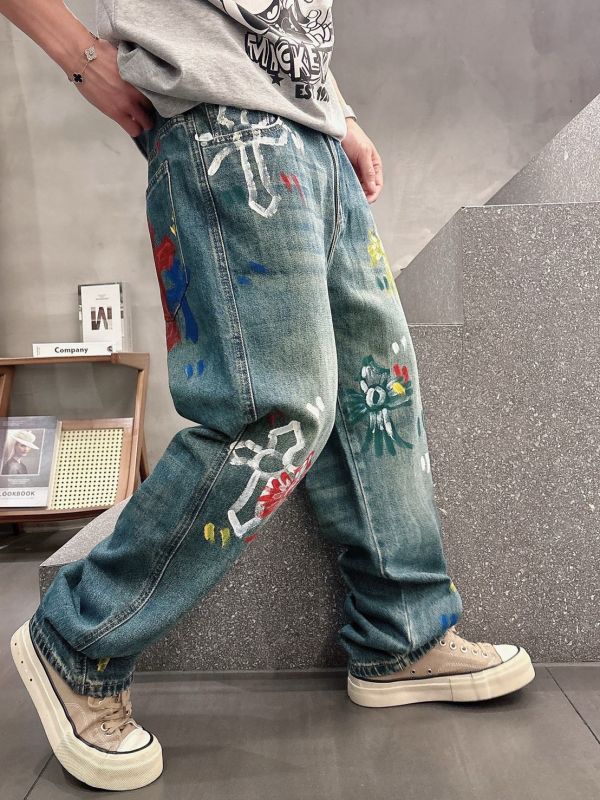 克羅 闊腿牛仔 
