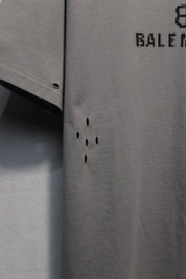 𝐁A𝐋EN𝐂IA𝐆A 馬賽克雙B印花短袖T恤 