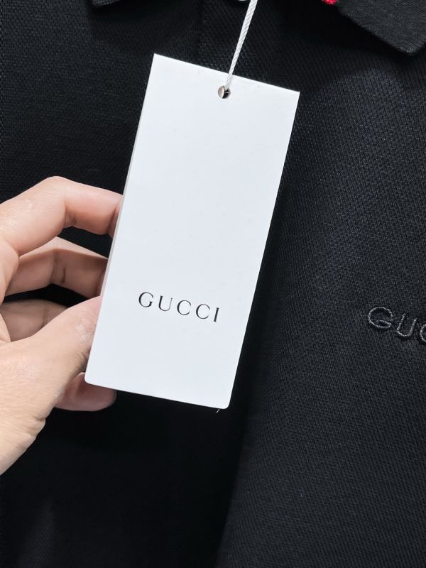 古馳夏季新款字母logo男士翻領Polo衫 