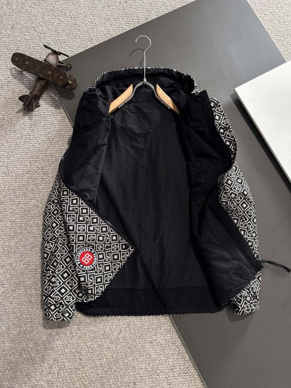 巴黎世家 早春2025最新款拉鍊連帽風衣夾克外套 