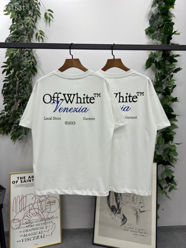 off-white  logo字母款短袖T恤 